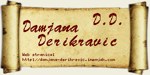 Damjana Derikravić vizit kartica